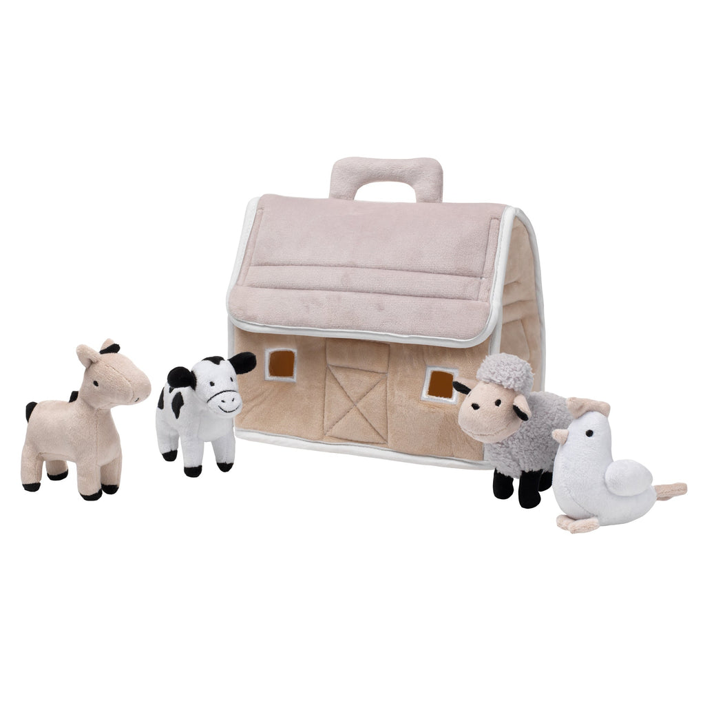 Grange en peluche de la ferme pour bébé avec animaux