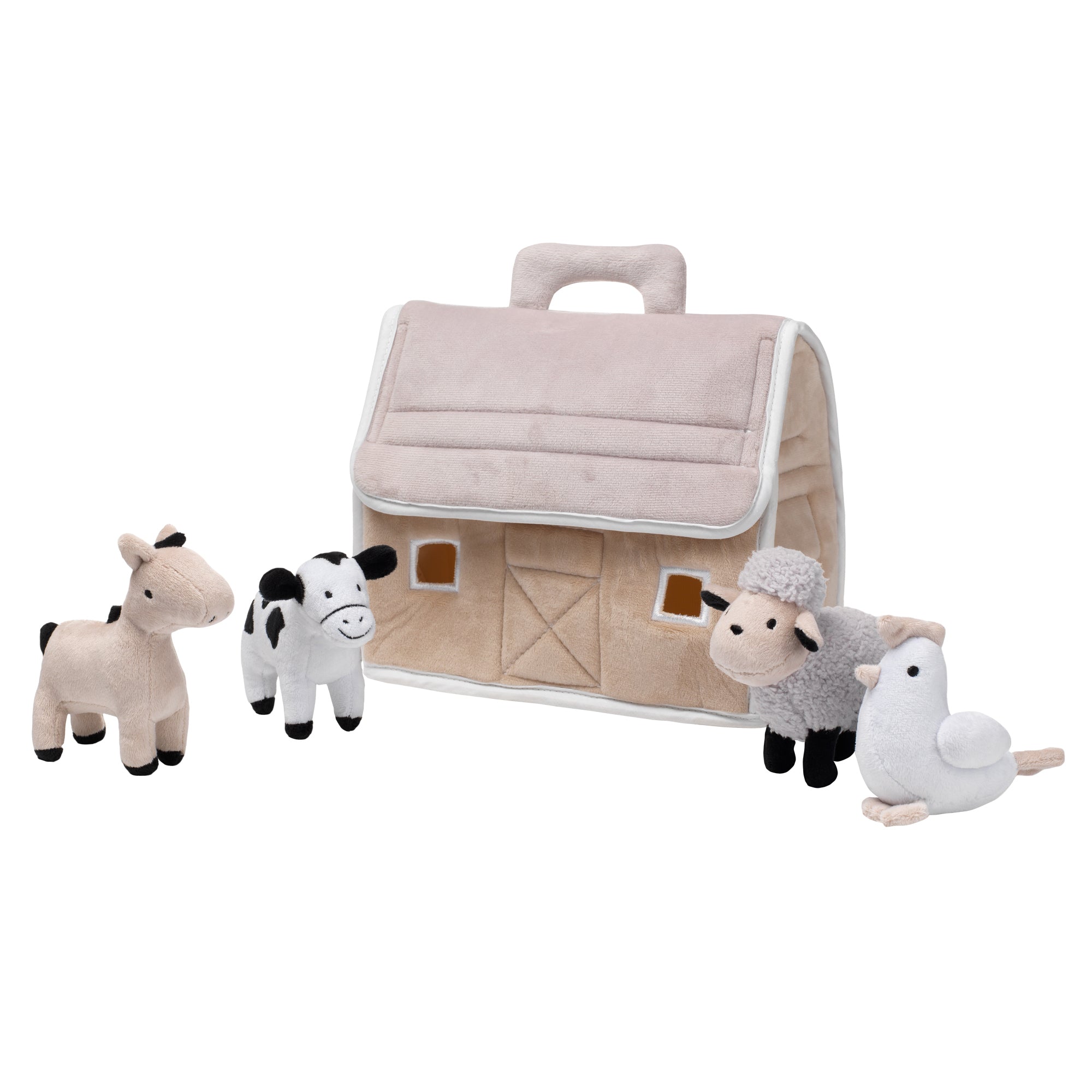 Grange en peluche de la ferme pour bébé avec animaux