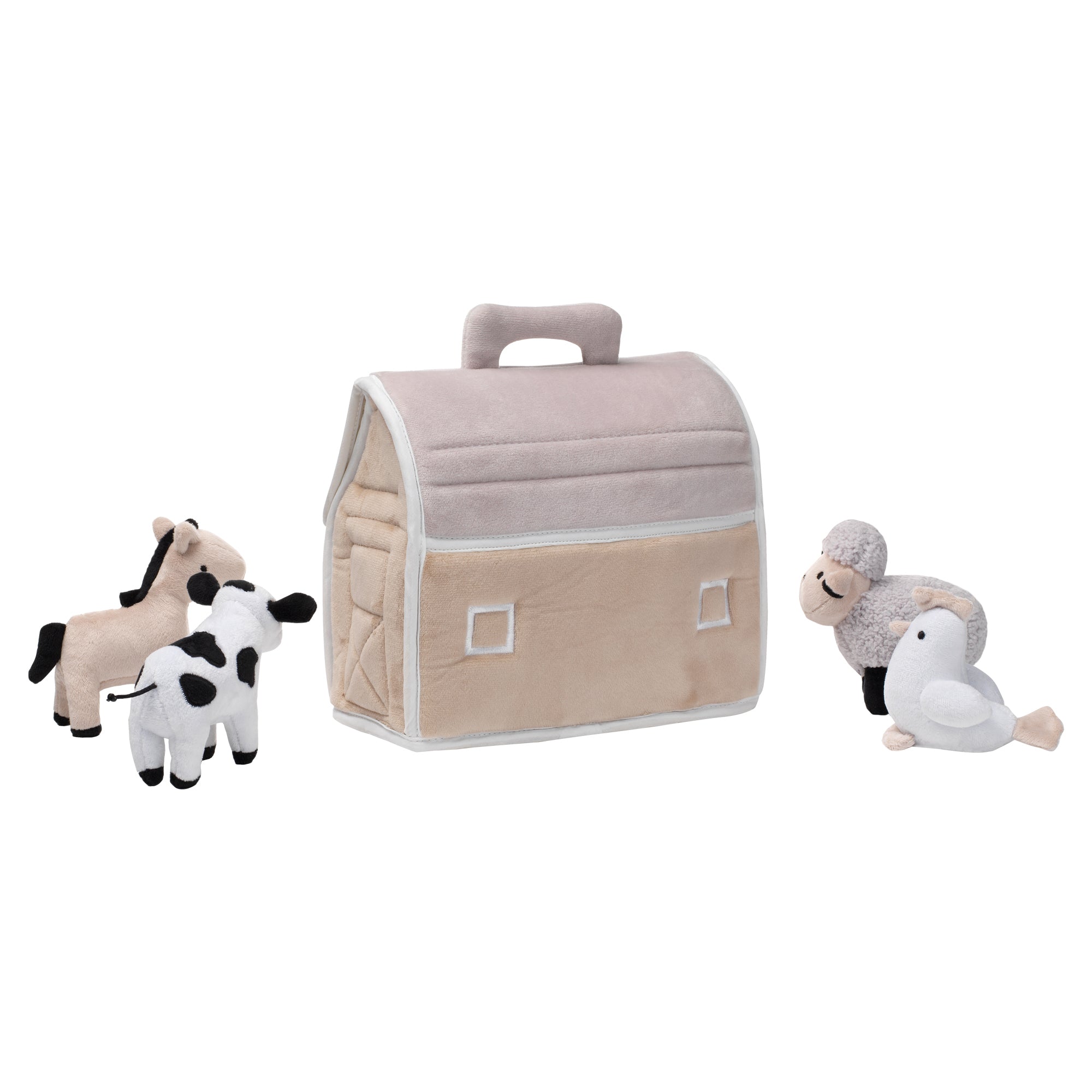Grange en peluche de la ferme pour bébé avec animaux
