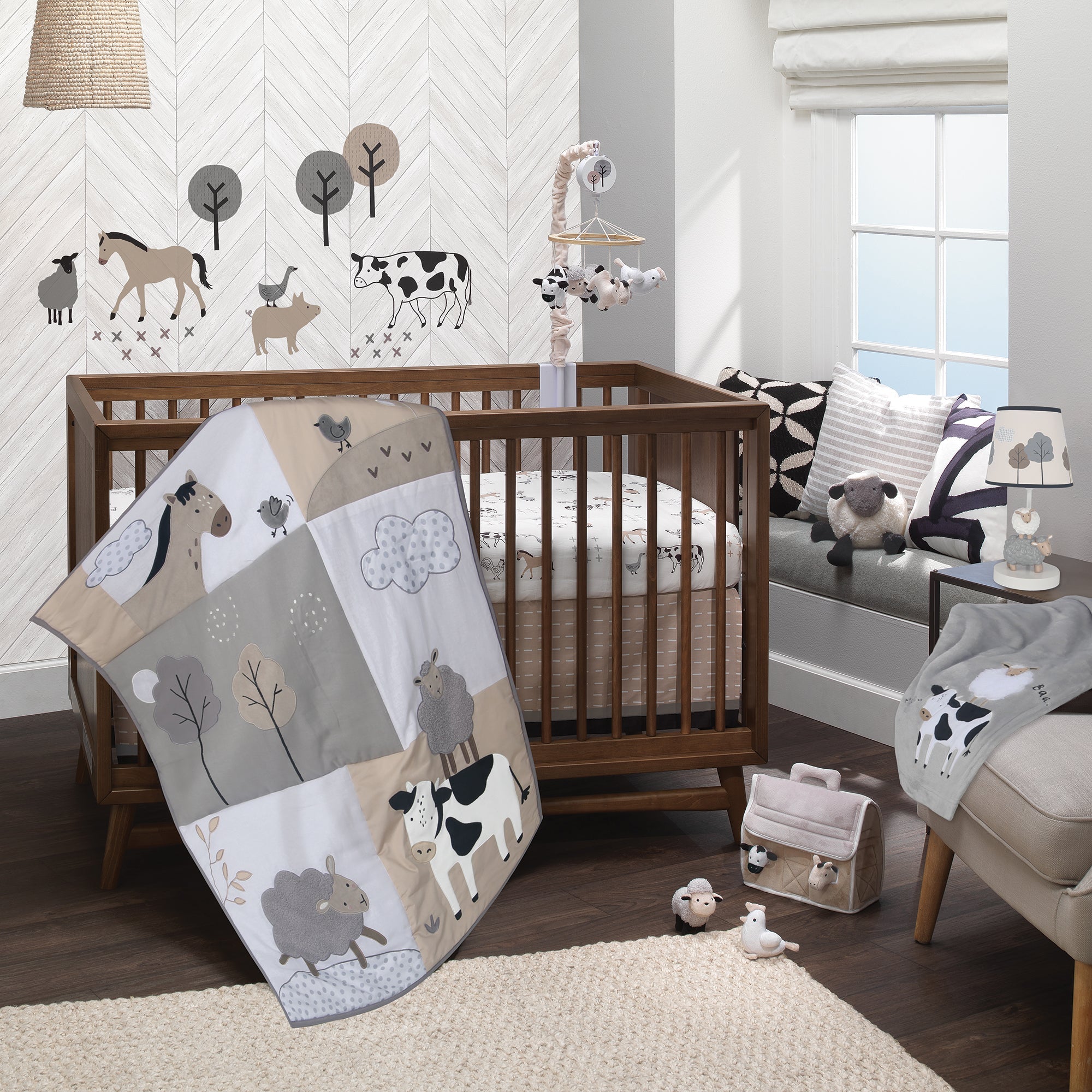 Grange en peluche de la ferme pour bébé avec animaux