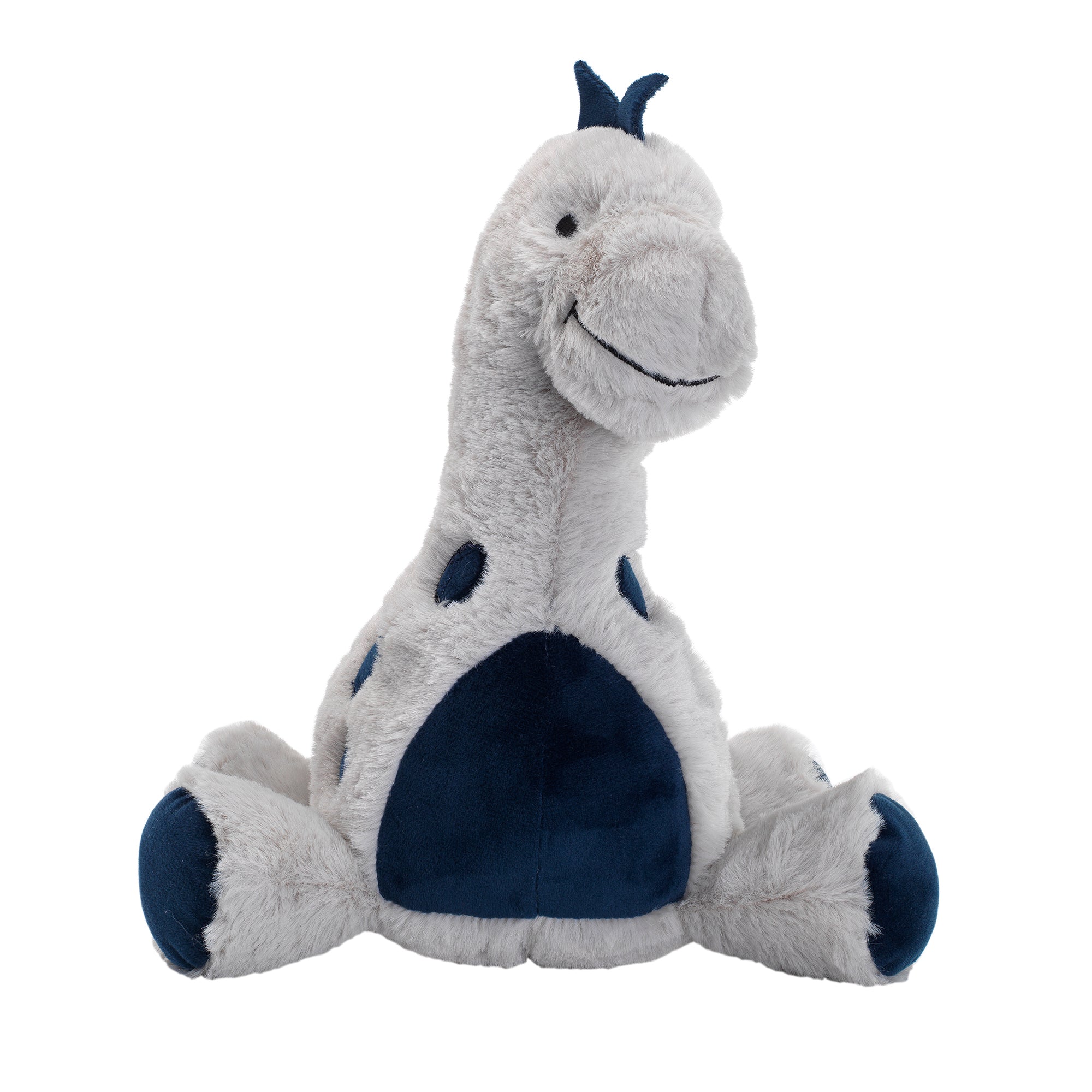 Peluche dinosaure bleu marine