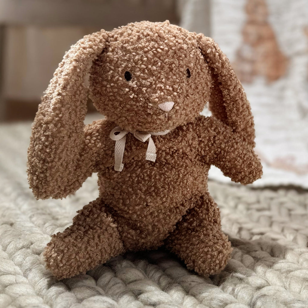 Peluche Lapin Bouclé Taupe