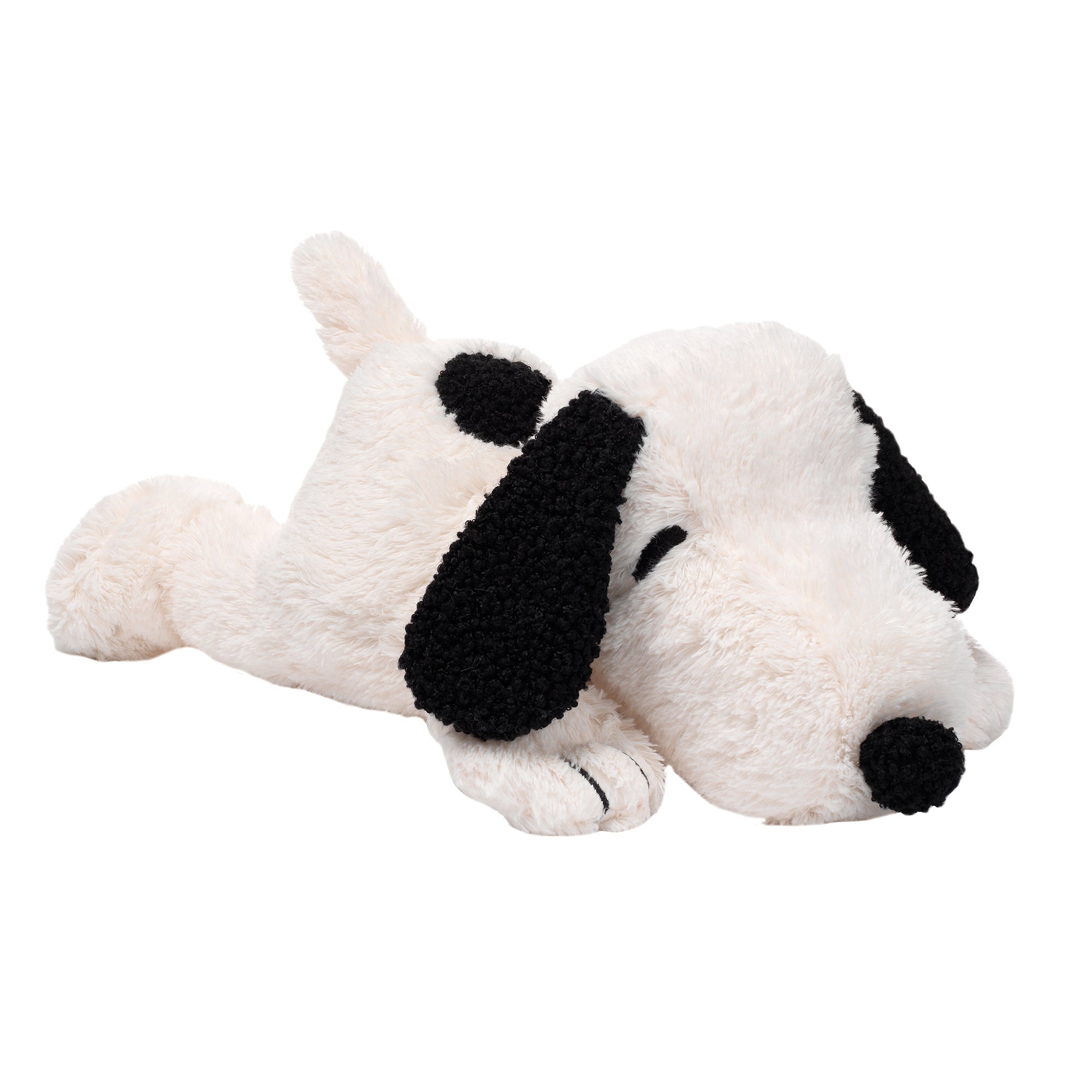 Peluche chien blanc aux oreilles tombantes