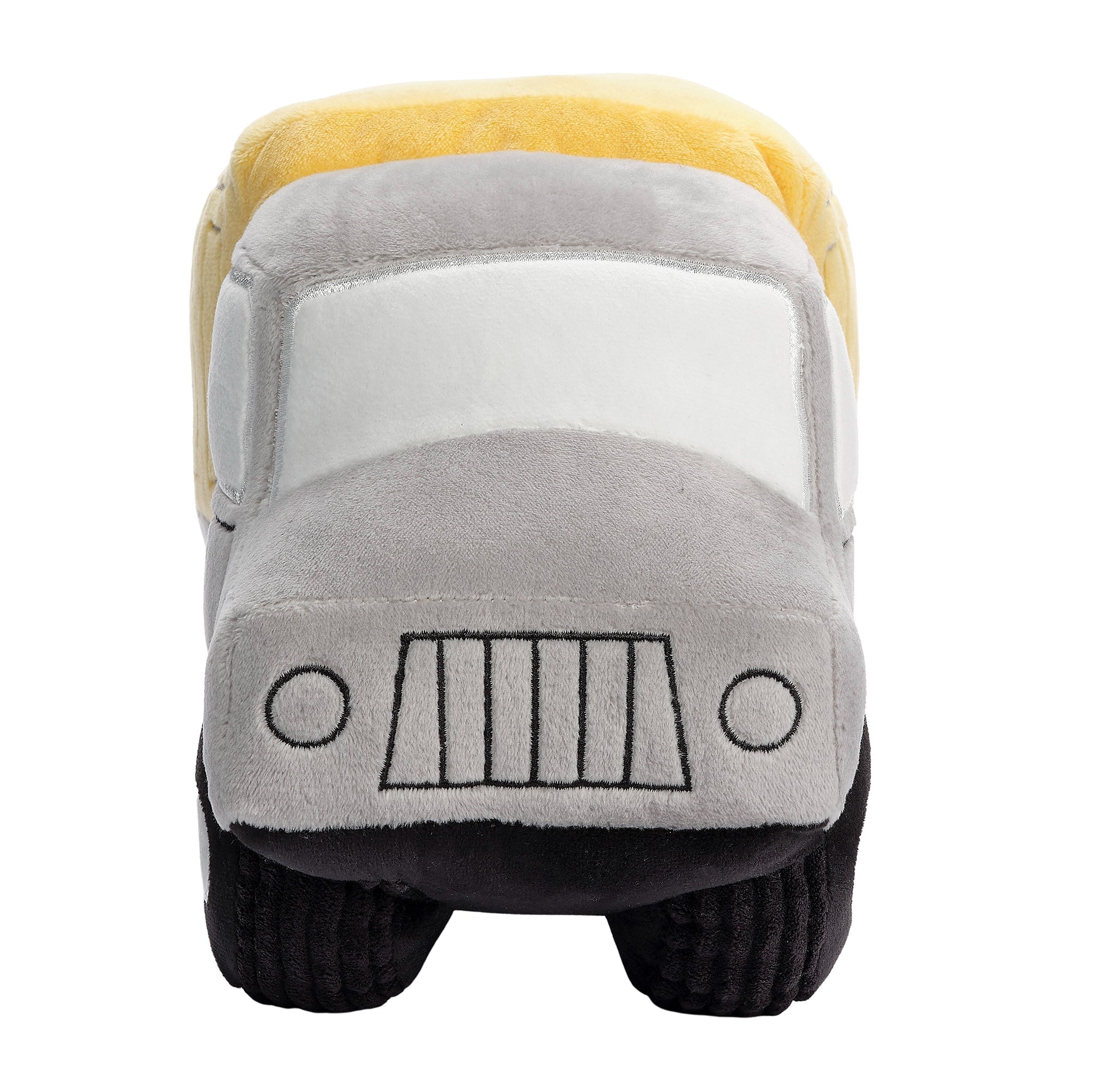 Camion benne en peluche coloré