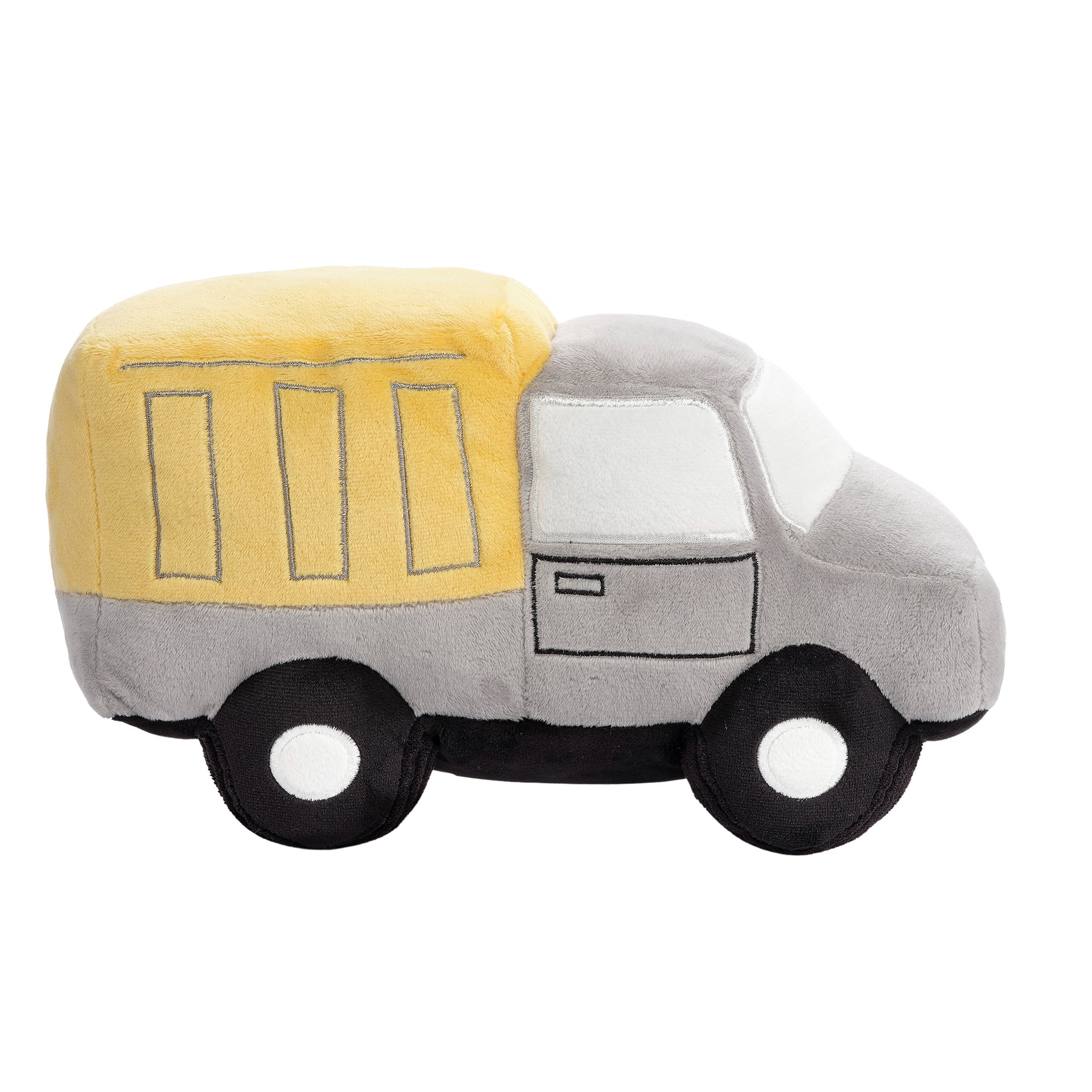 Camion benne en peluche coloré