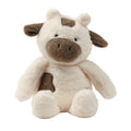 Peluche de vache en fausse fourrure blanche