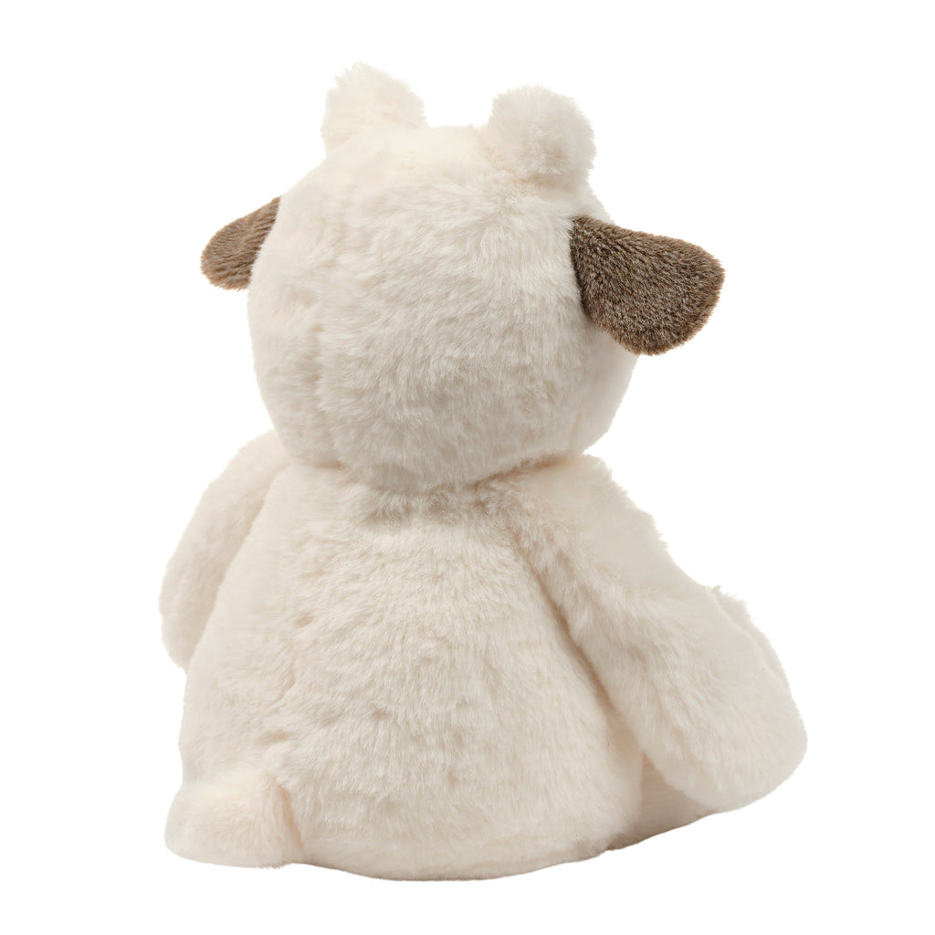 Peluche de vache en fausse fourrure blanche