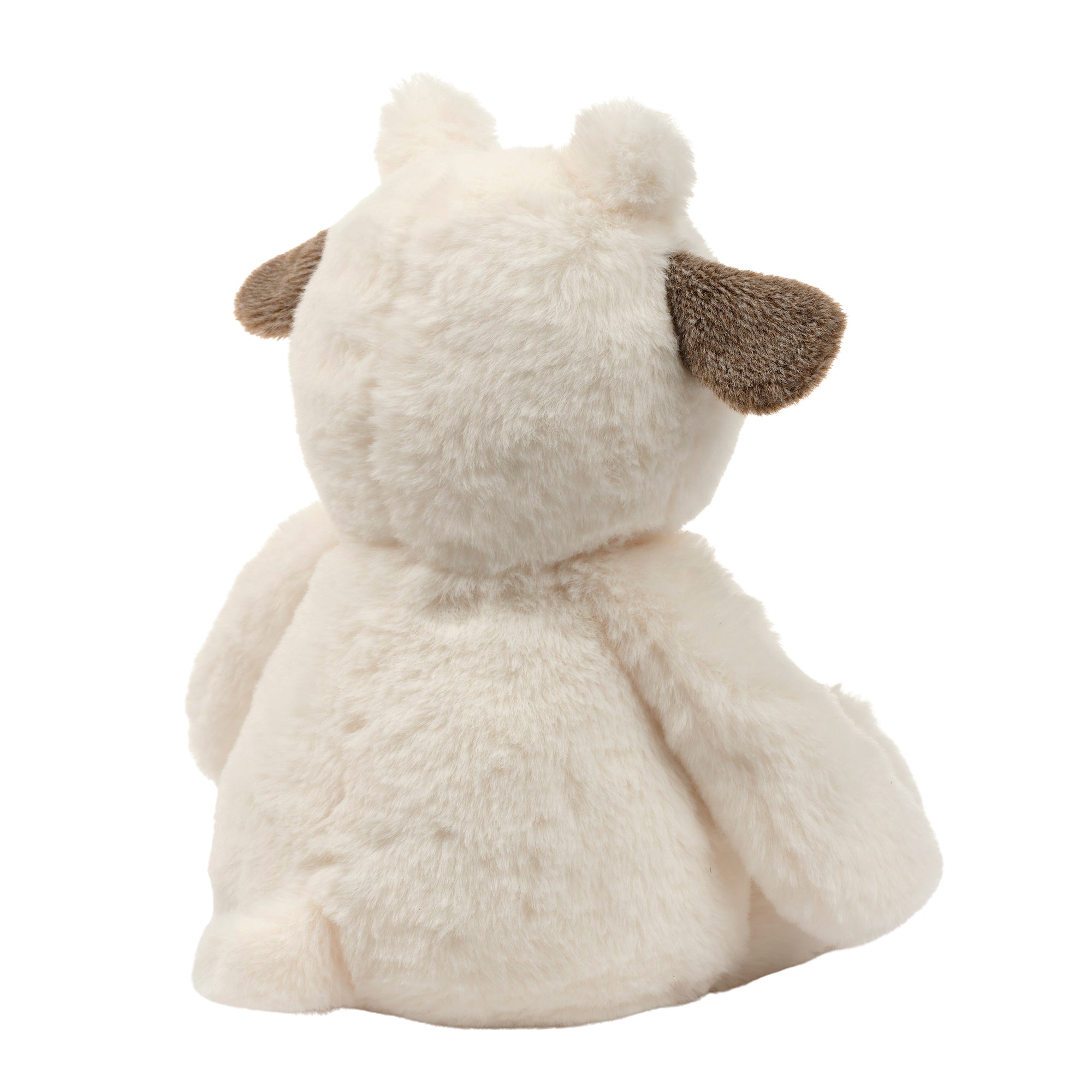Peluche de vache en fausse fourrure blanche