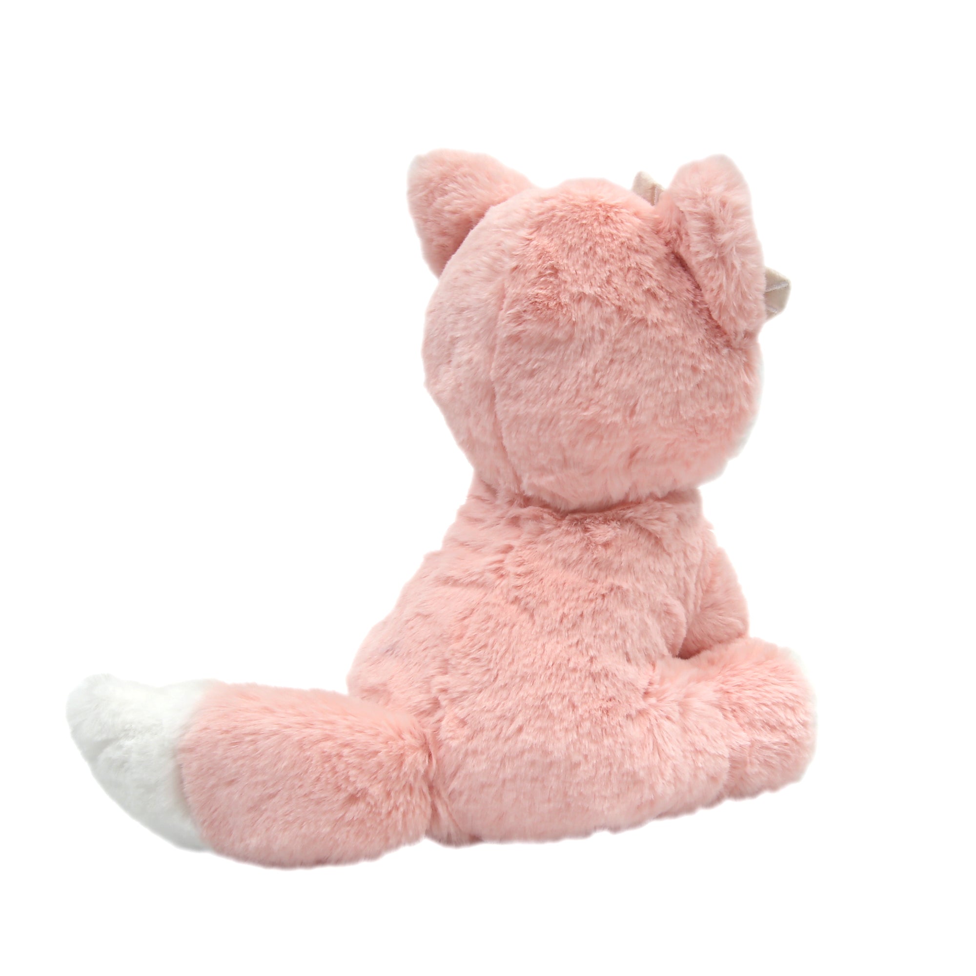 Peluche Renard Pêche avec Fleur Rose
