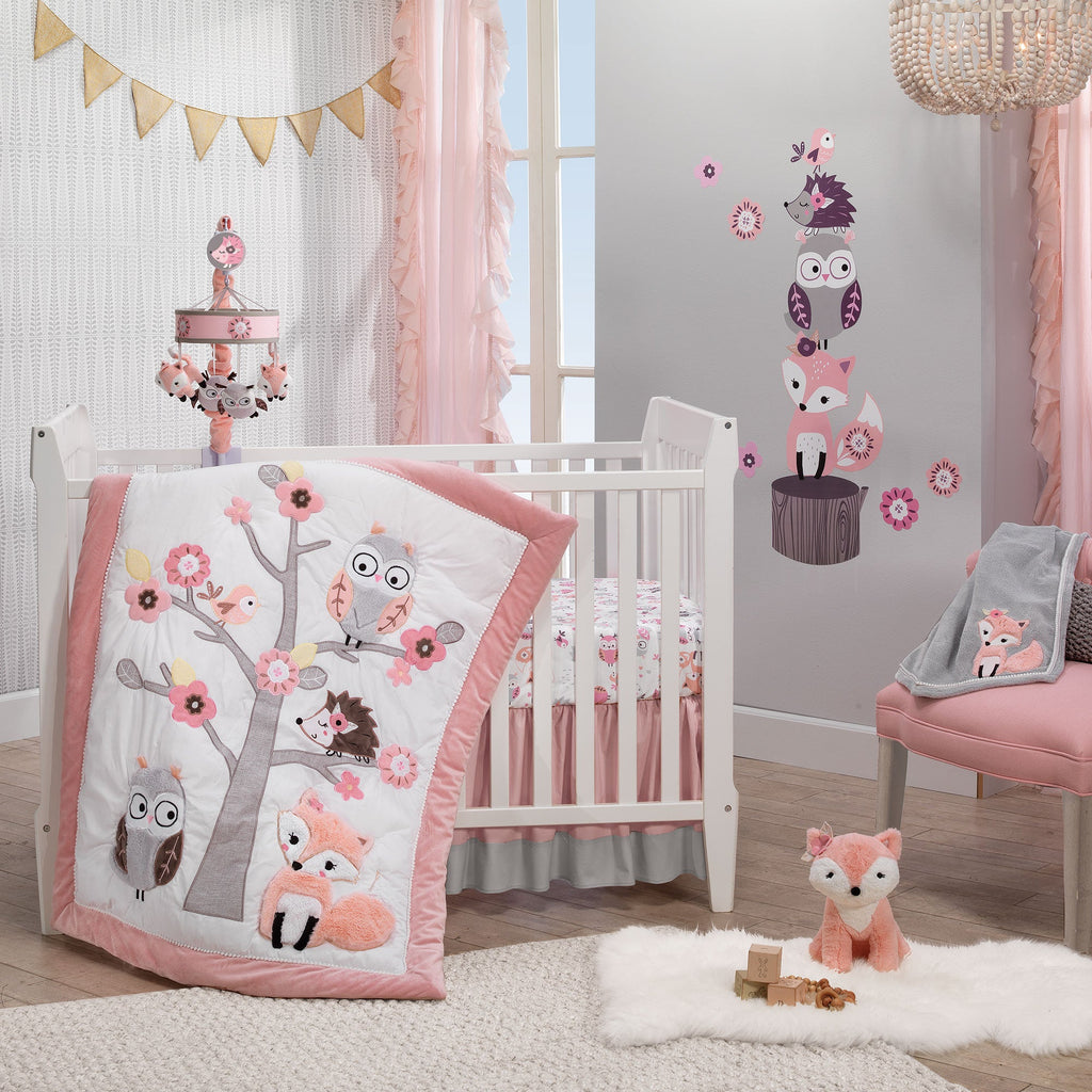 Peluche Renard Pêche avec Fleur Rose