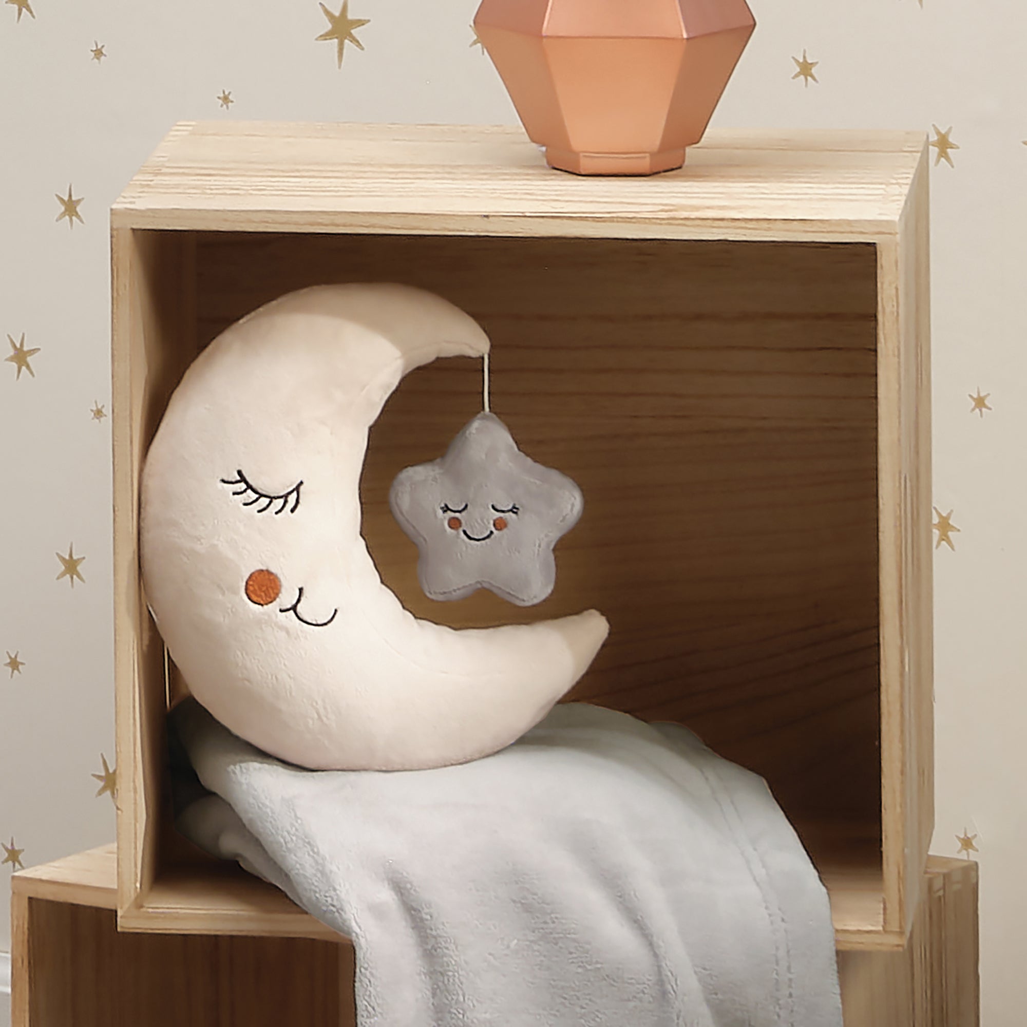 Peluche lune et étoile en velours