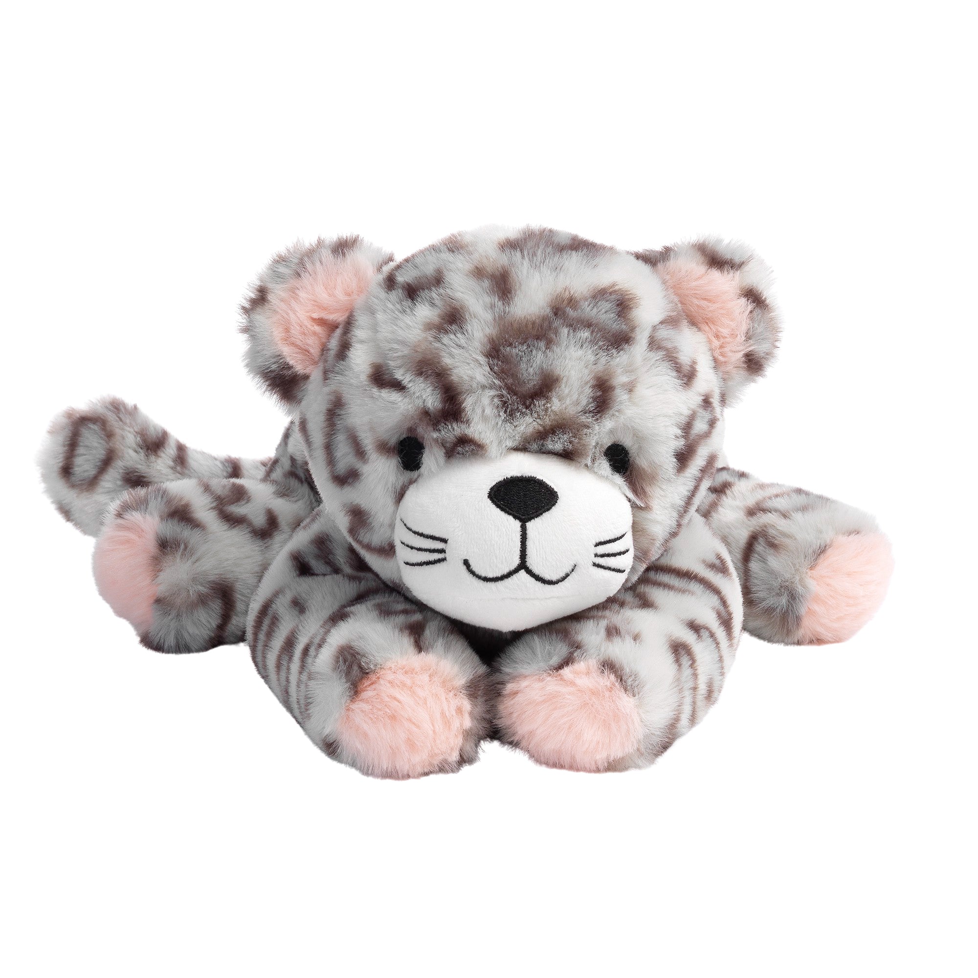 Peluche imprimée léopard gris