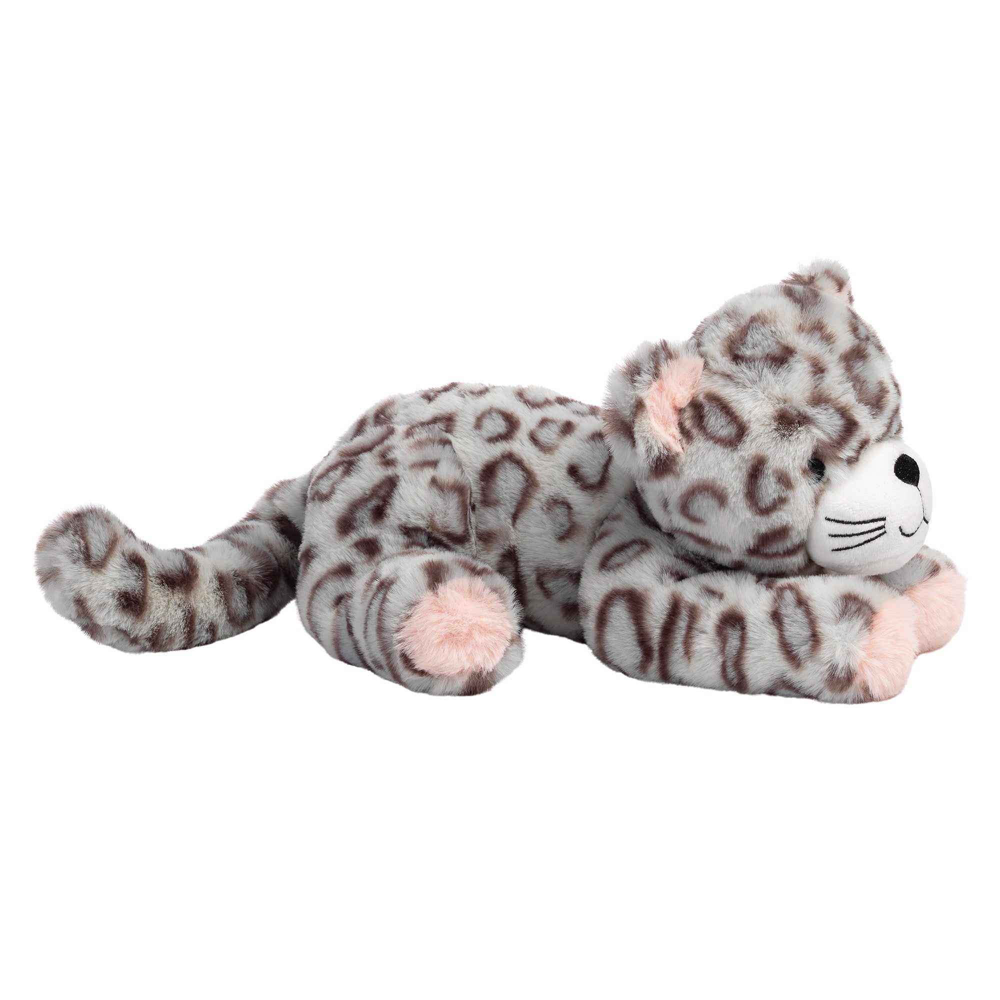 Peluche imprimée léopard gris