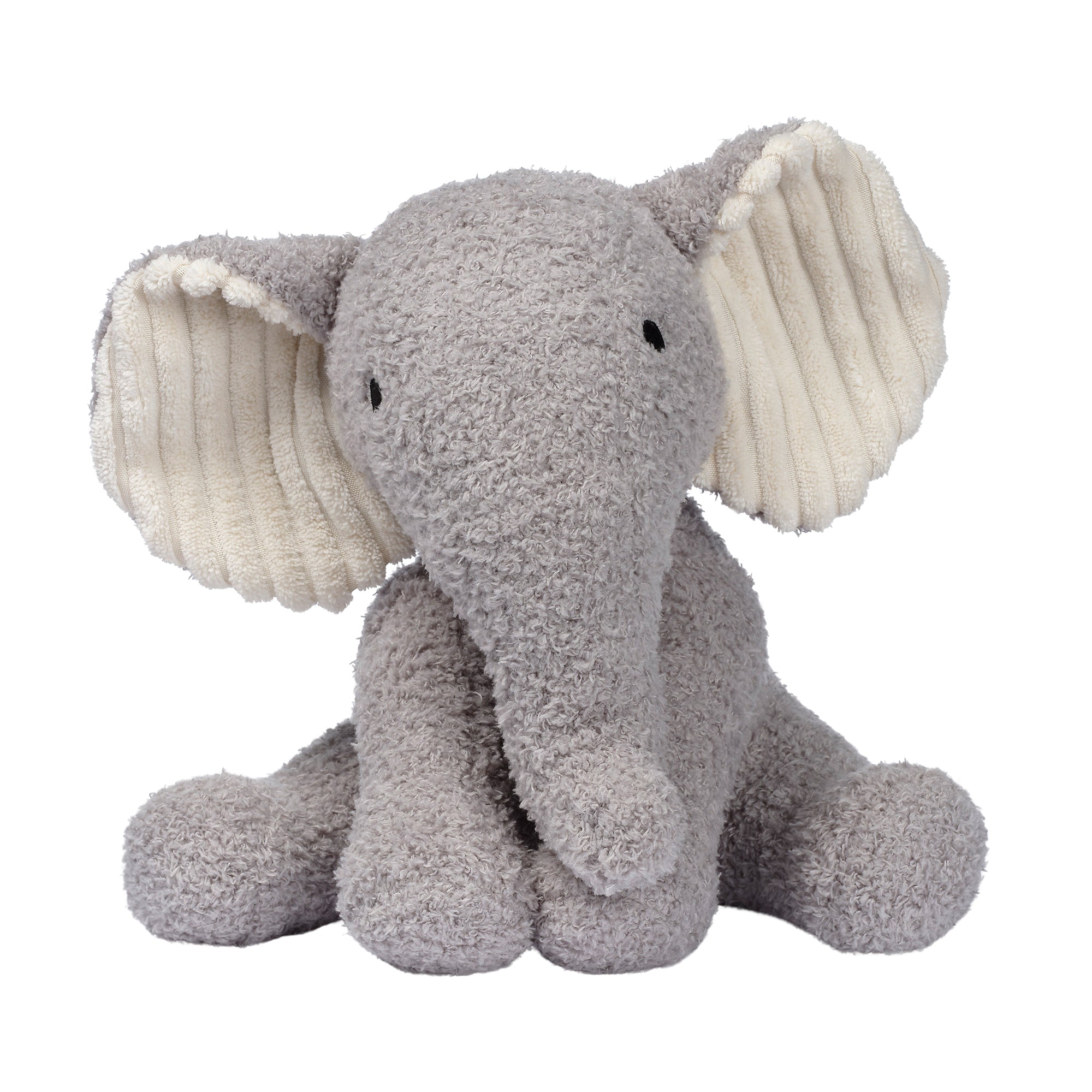 Peluche éléphant en bouclette grise