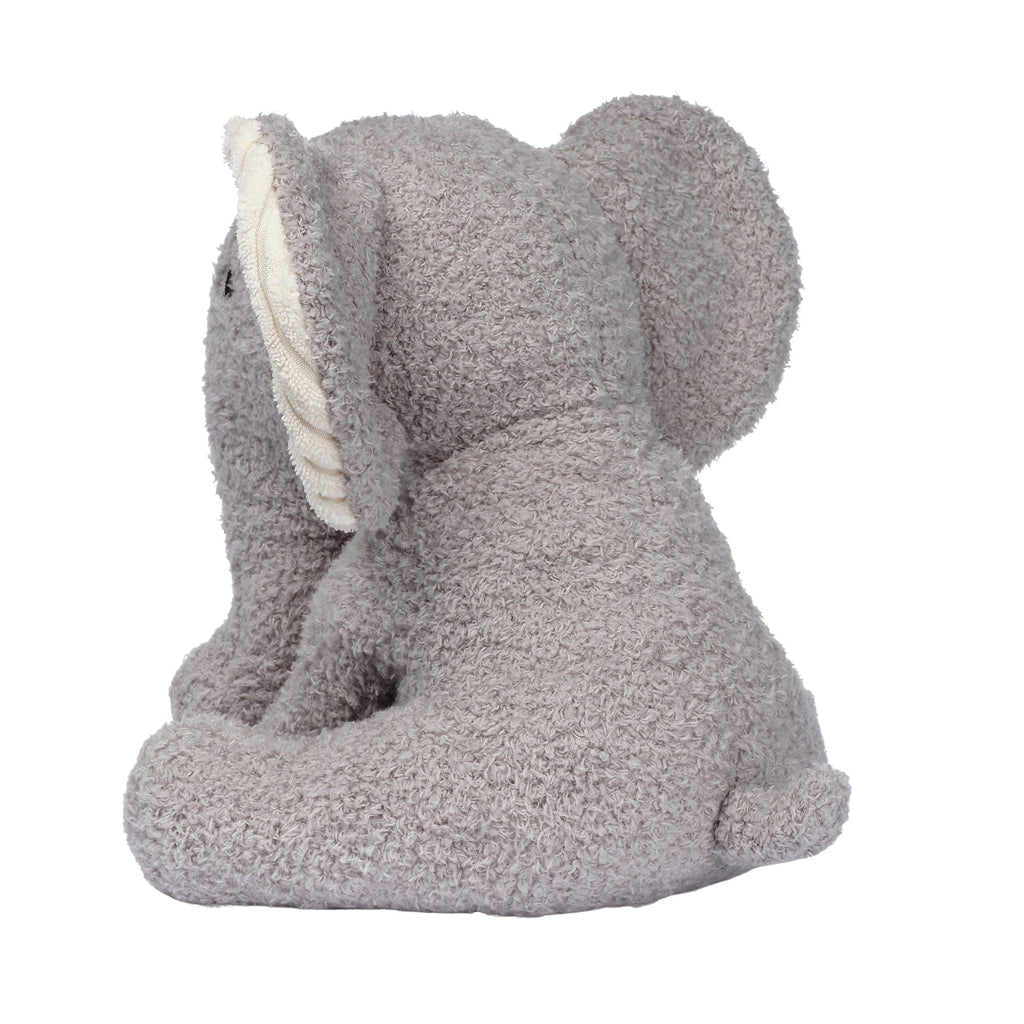 Peluche éléphant en bouclette grise