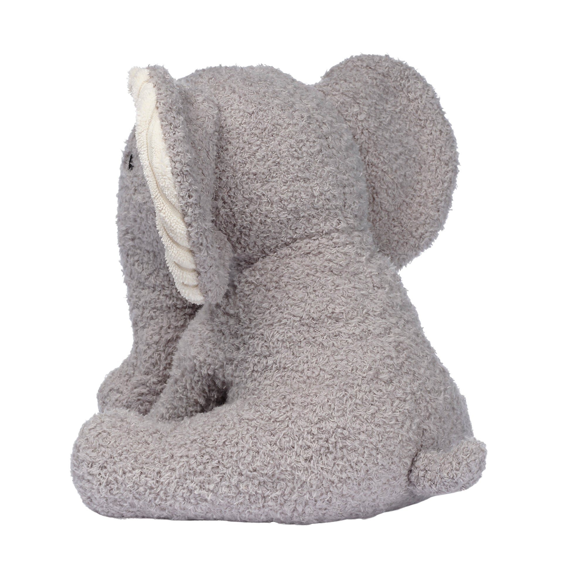 Peluche éléphant en bouclette grise
