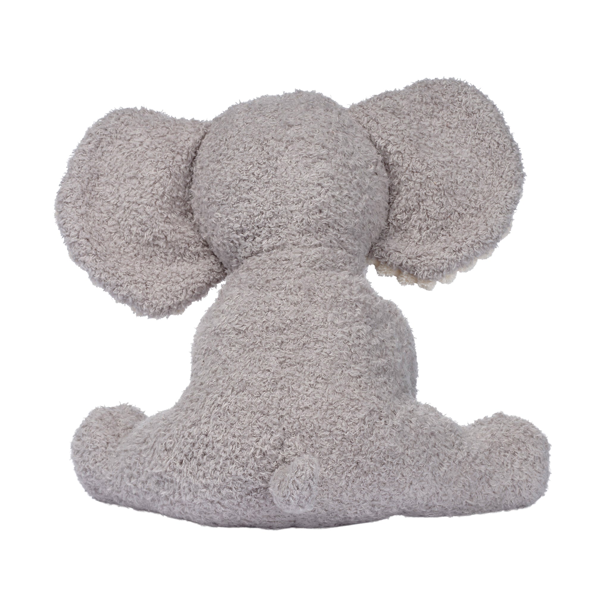 Peluche éléphant en bouclette grise