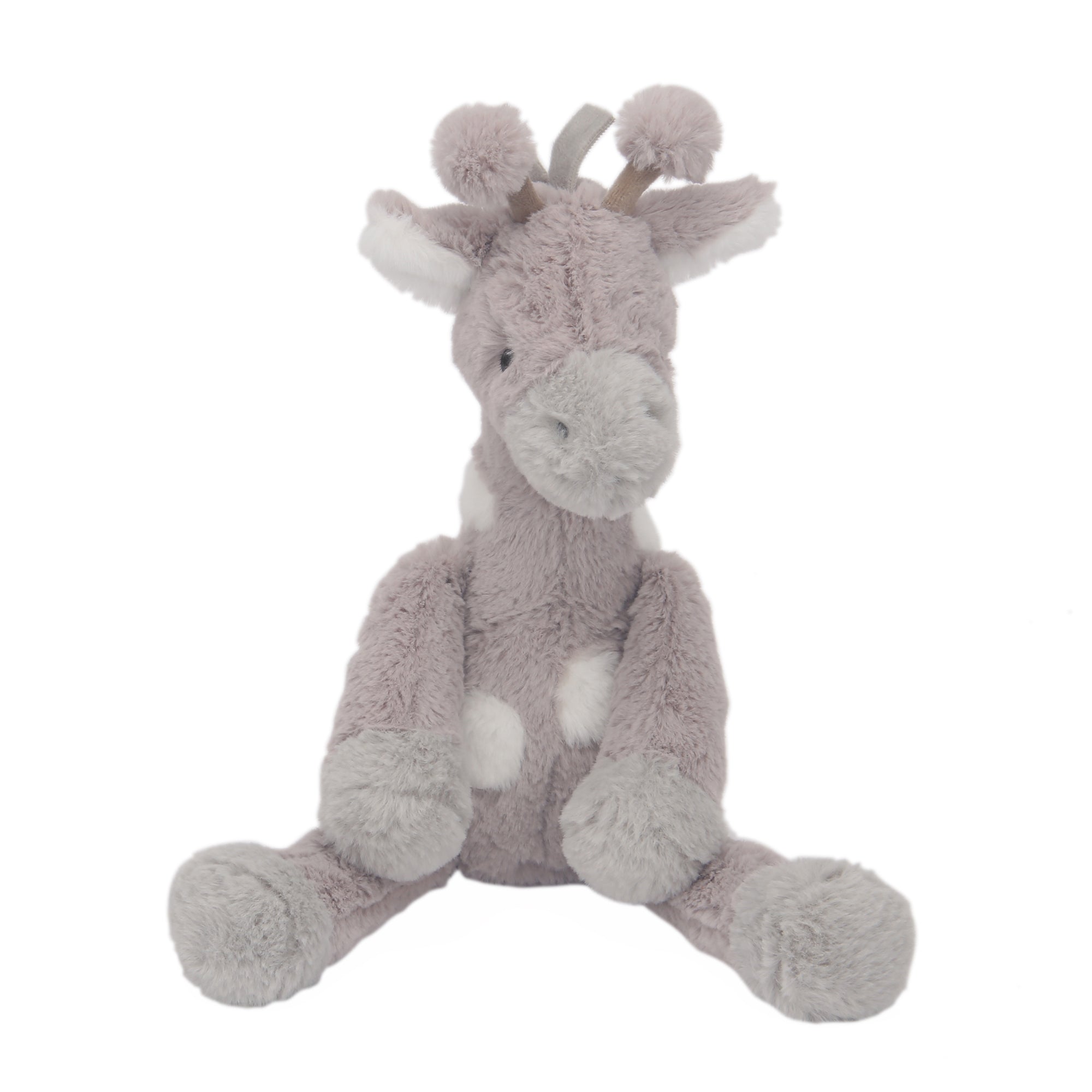 Peluche girafe taupe en fausse fourrure