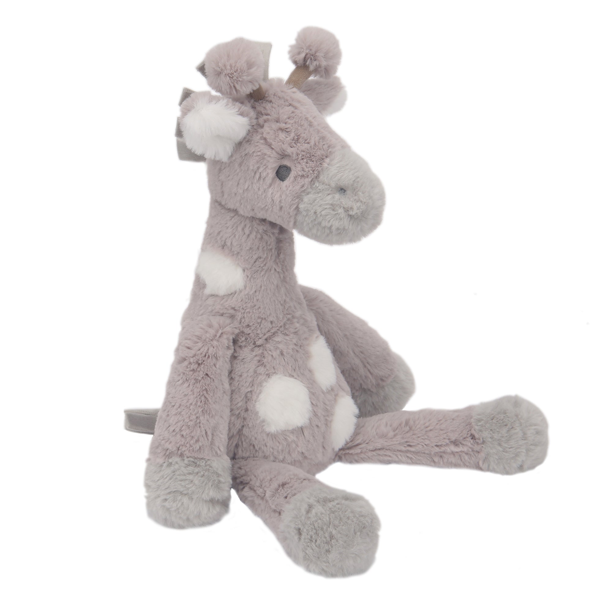 Peluche girafe taupe en fausse fourrure
