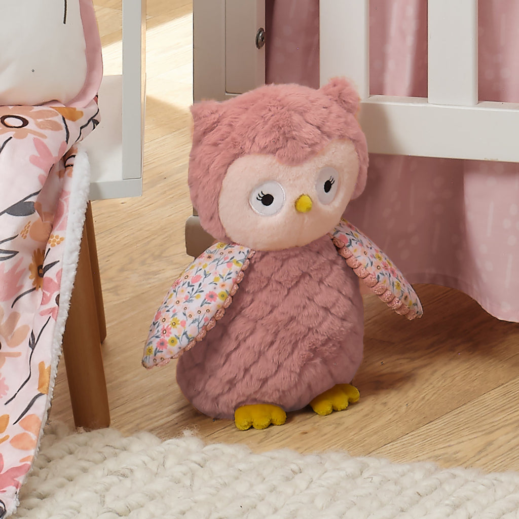 Peluche hibou Minky Diamant rose