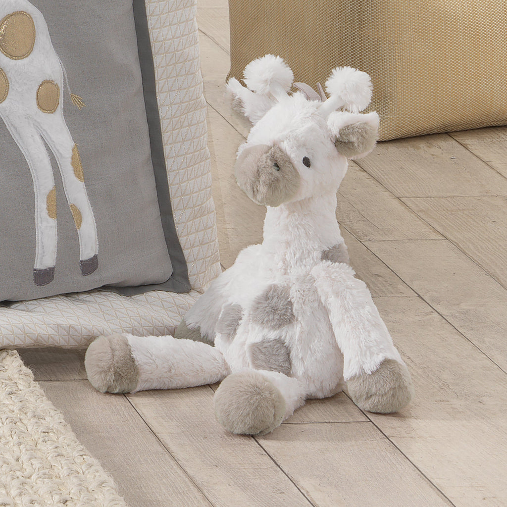 Girafe en peluche Minky Tachetée Grise 29 cm