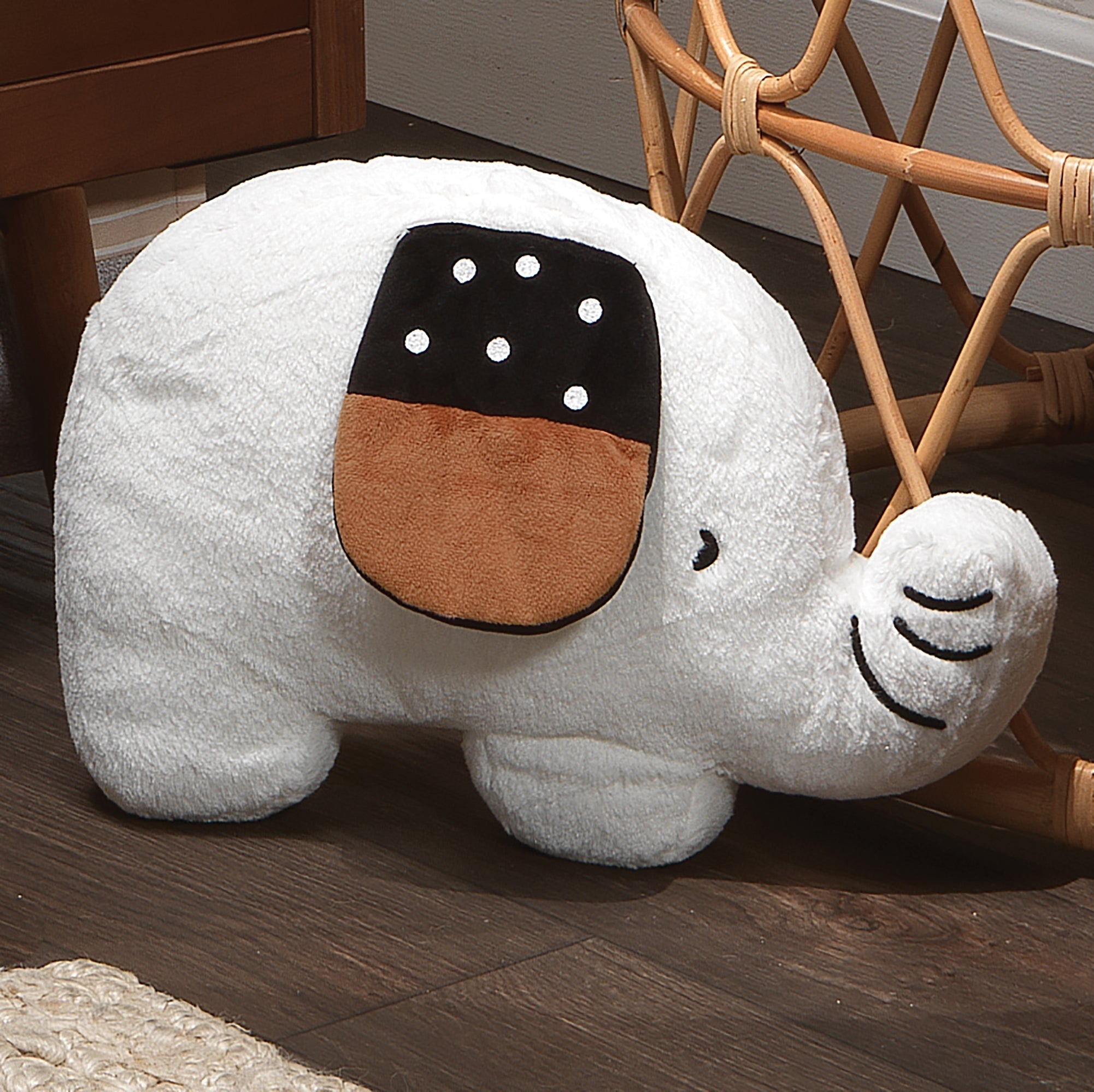 Peluche oreiller éléphant blanc
