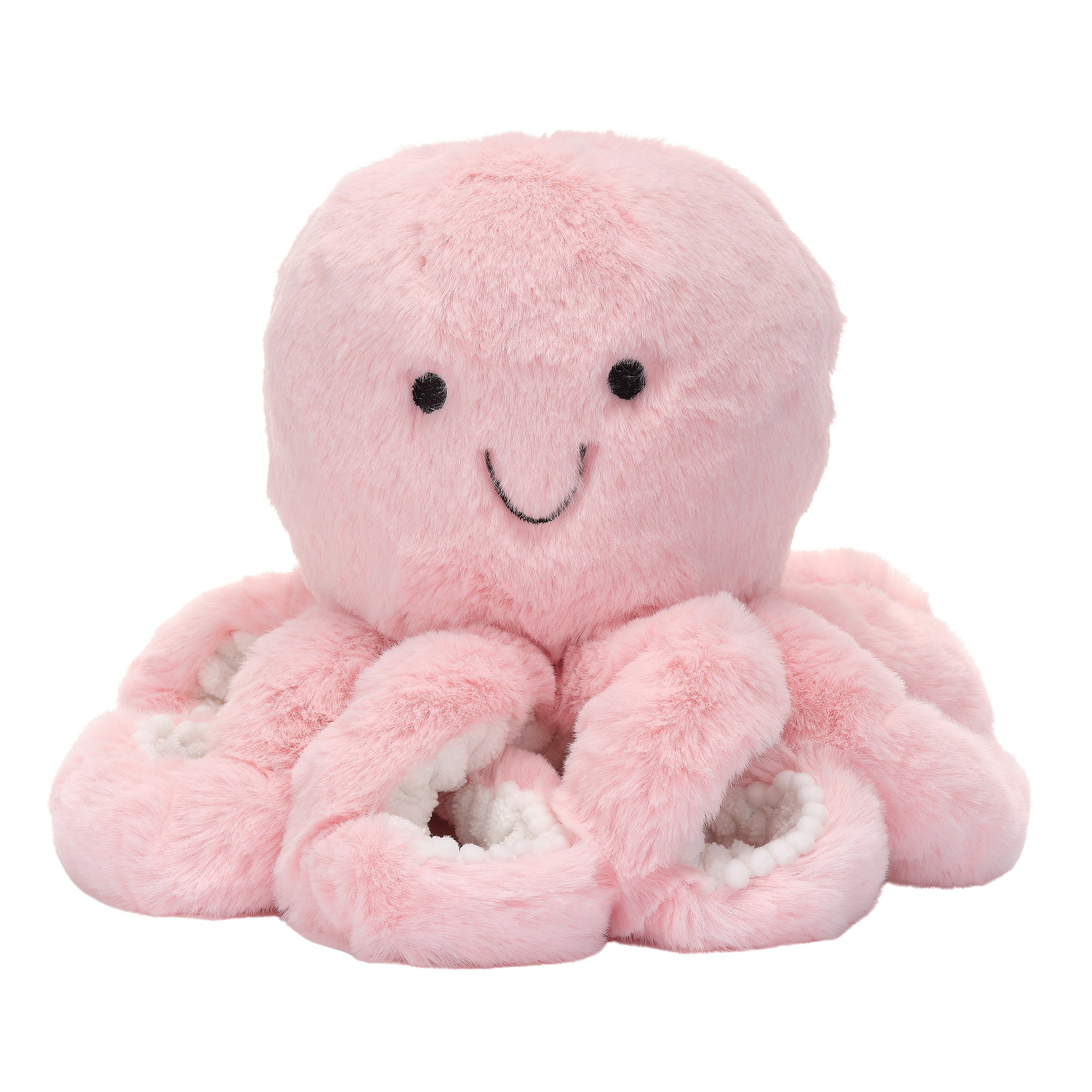 Peluche pieuvre minky rose