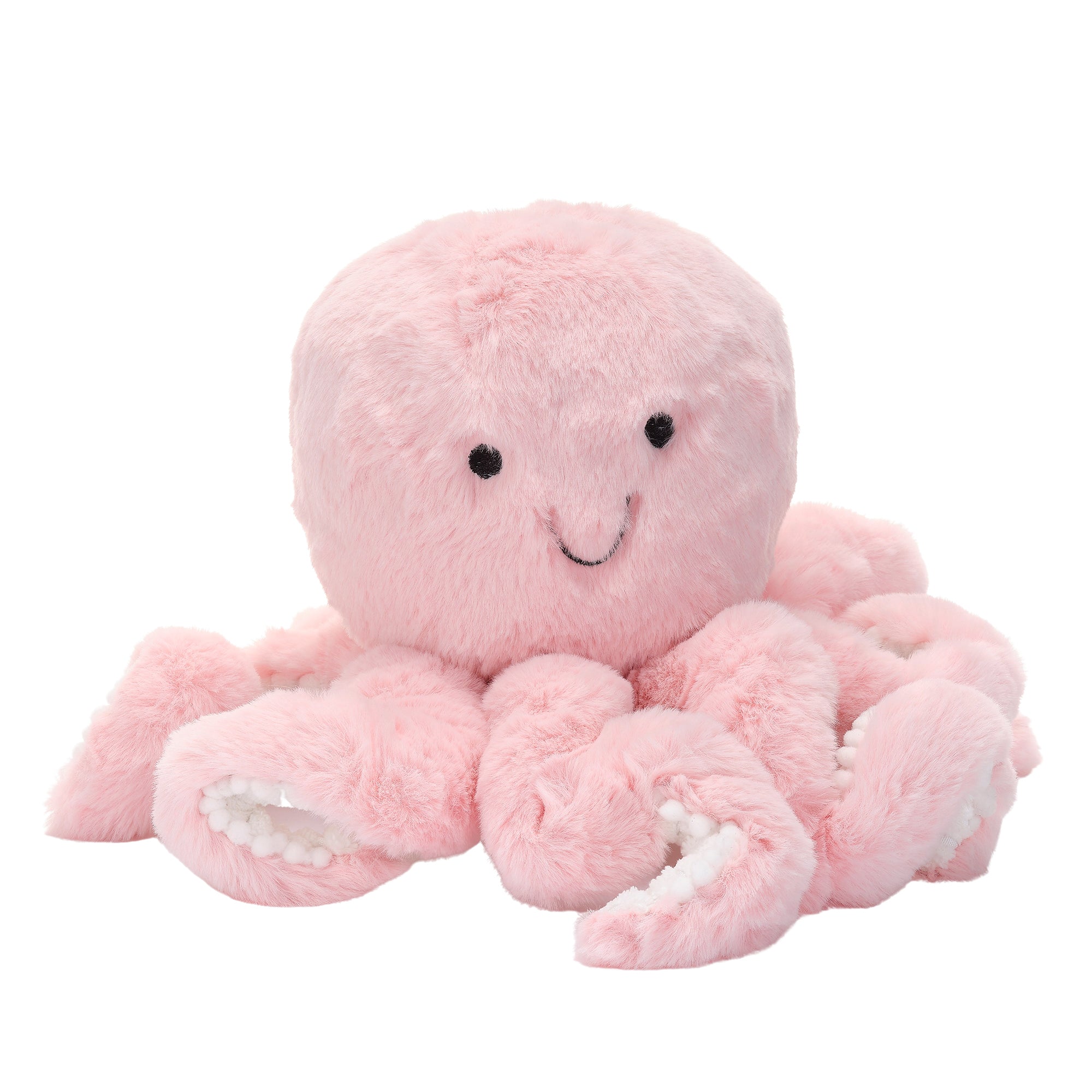 Peluche pieuvre minky rose