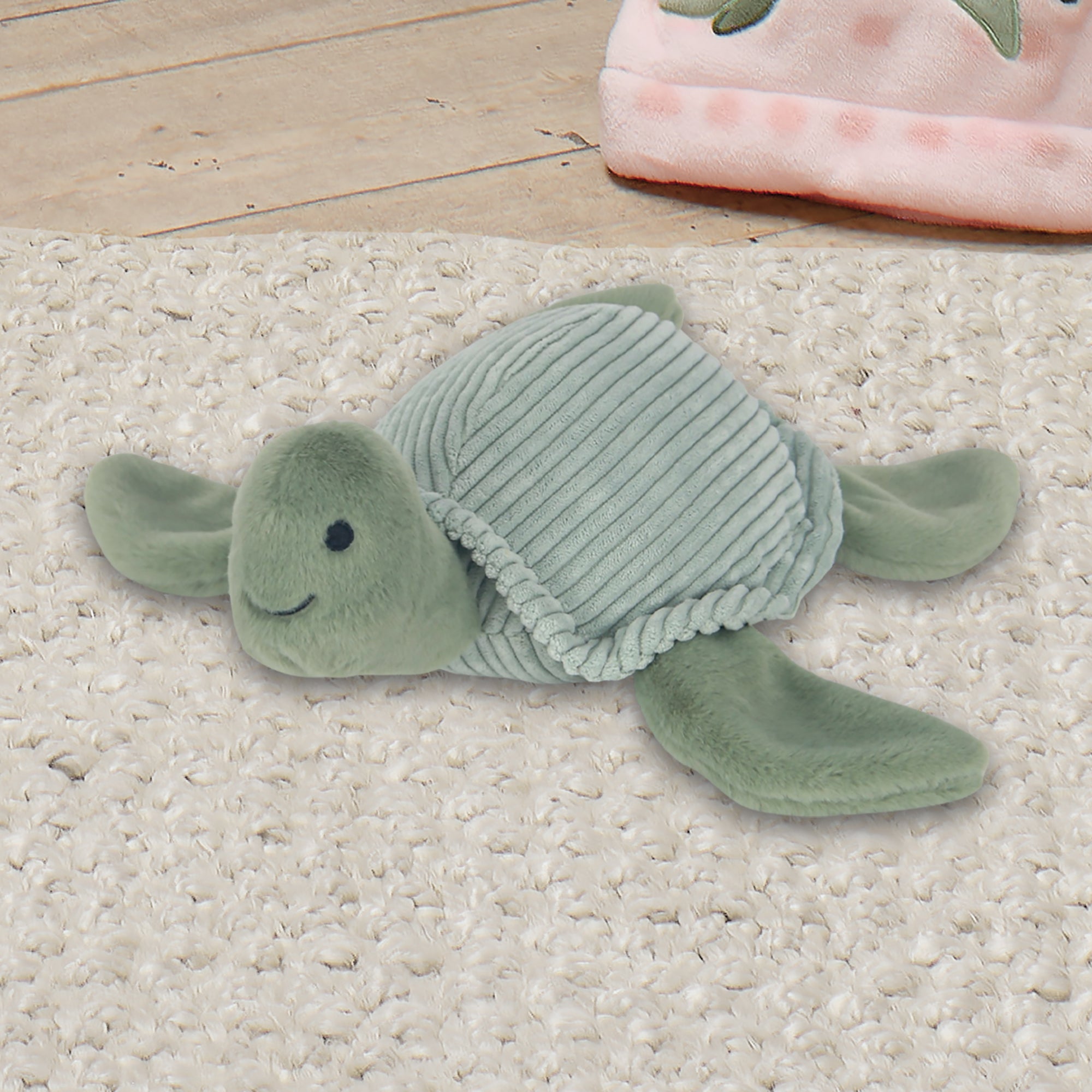 Peluche Tortue Velours Vert