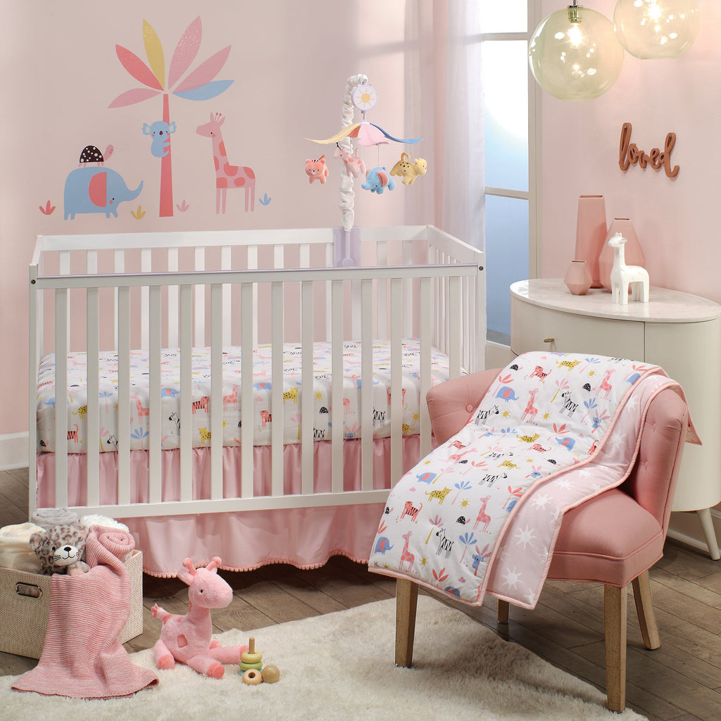 Peluche girafe rose