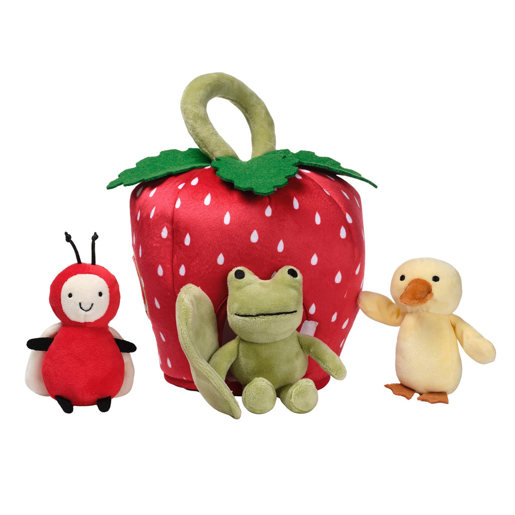 Ensemble de jeu interactif en peluche Fraise