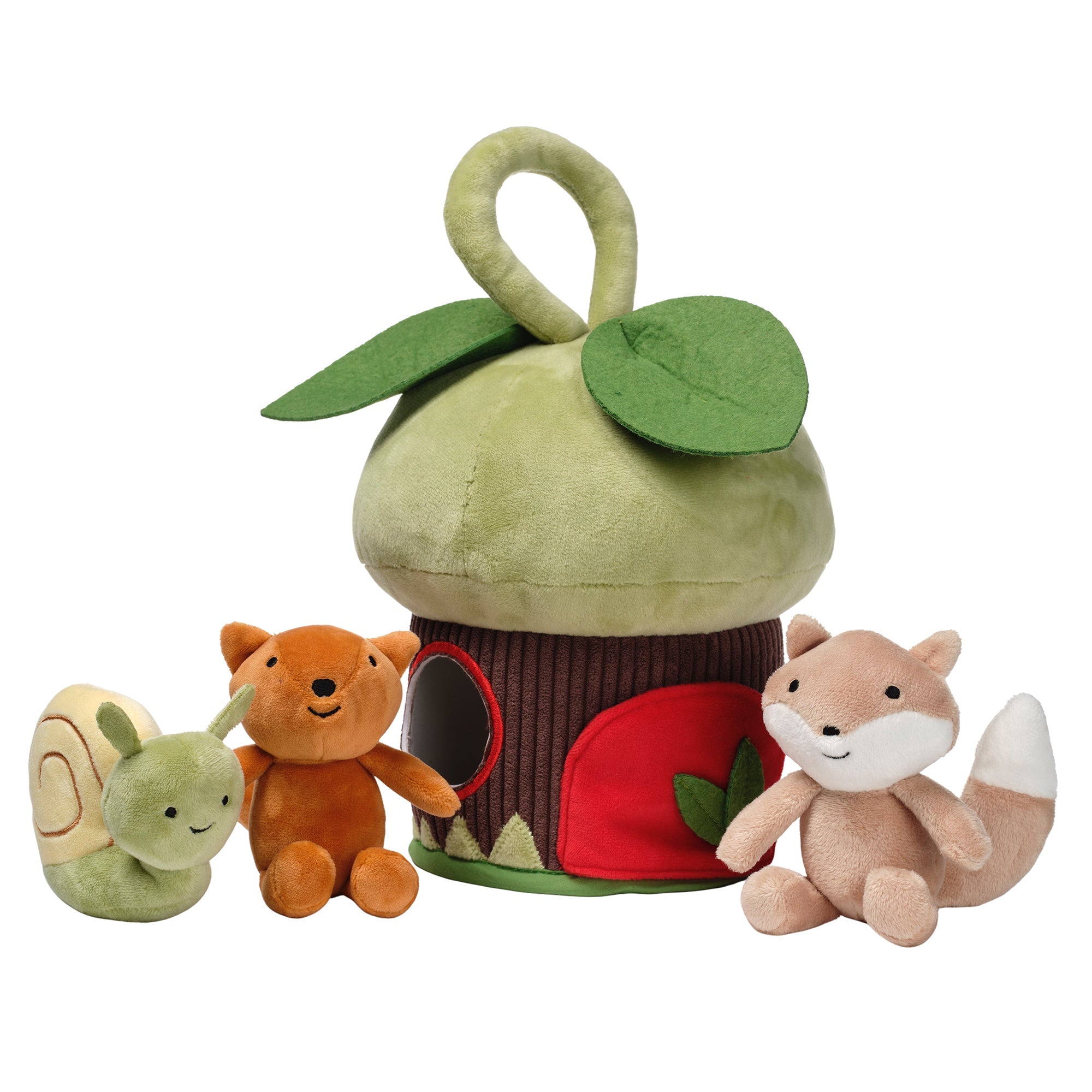 Coffret de jeu interactif La cabane des animaux en peluche