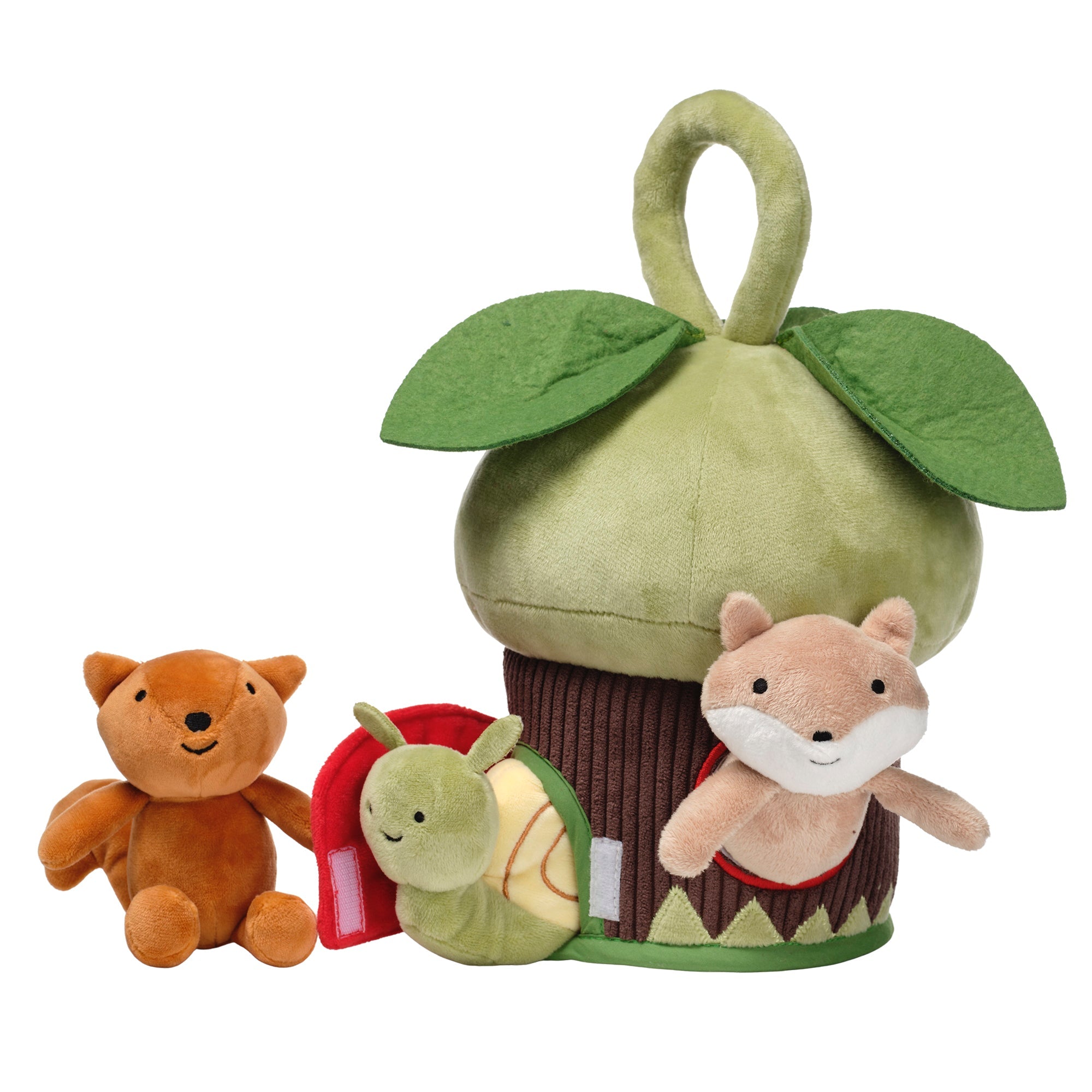 Coffret de jeu interactif La cabane des animaux en peluche