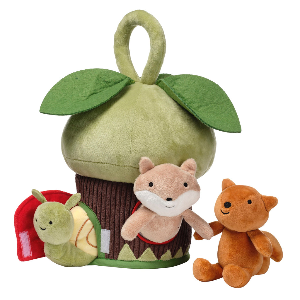 Coffret de jeu interactif La cabane des animaux en peluche