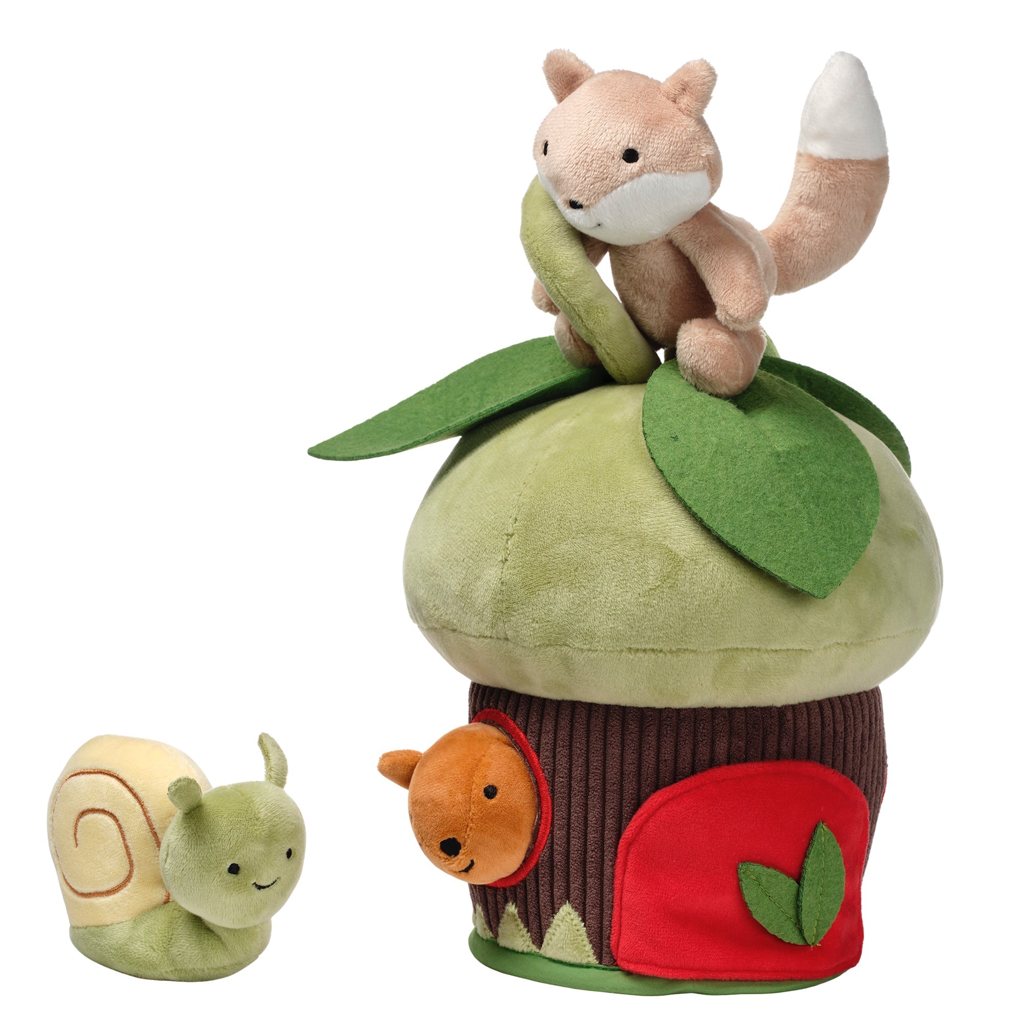 Coffret de jeu interactif La cabane des animaux en peluche