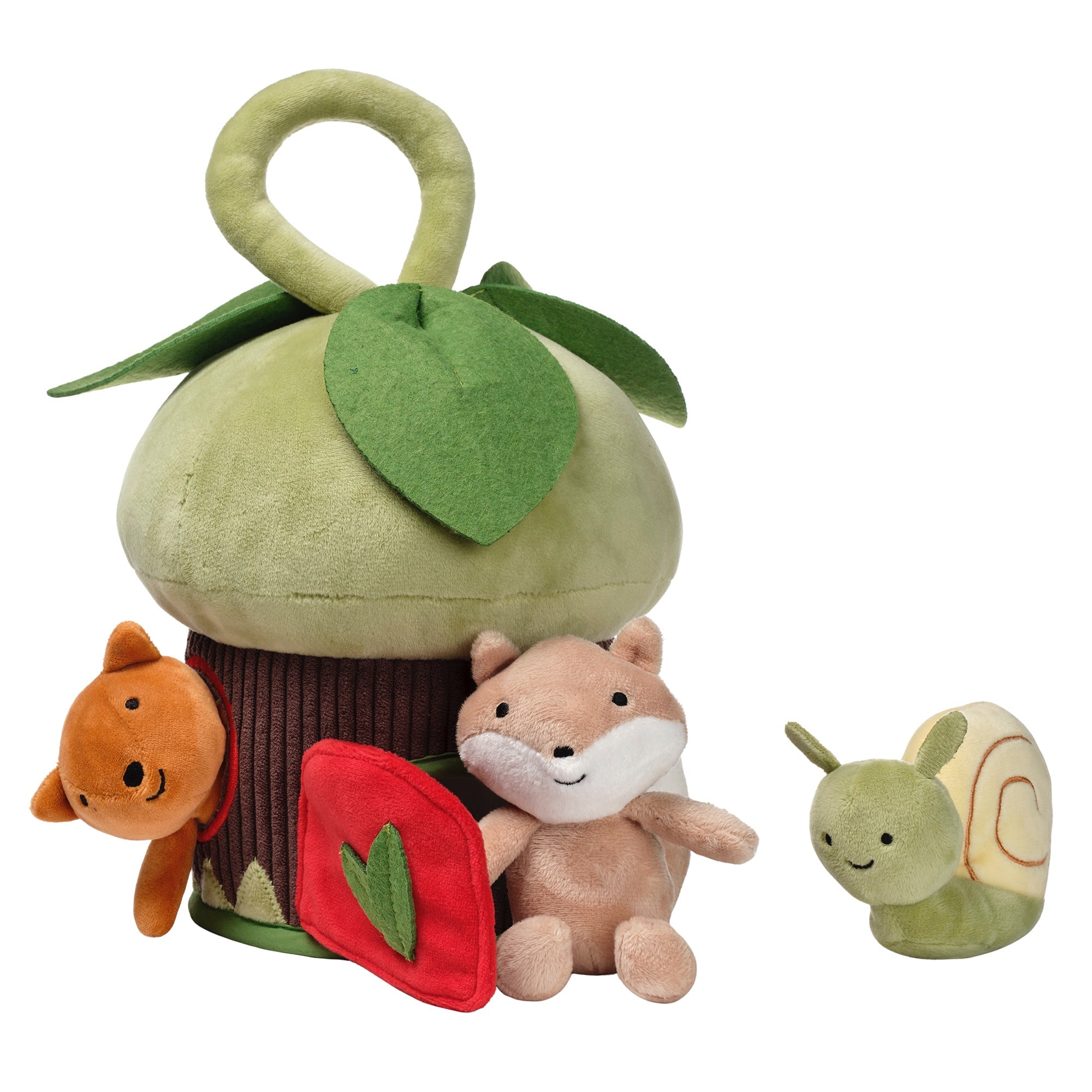 Coffret de jeu interactif La cabane des animaux en peluche