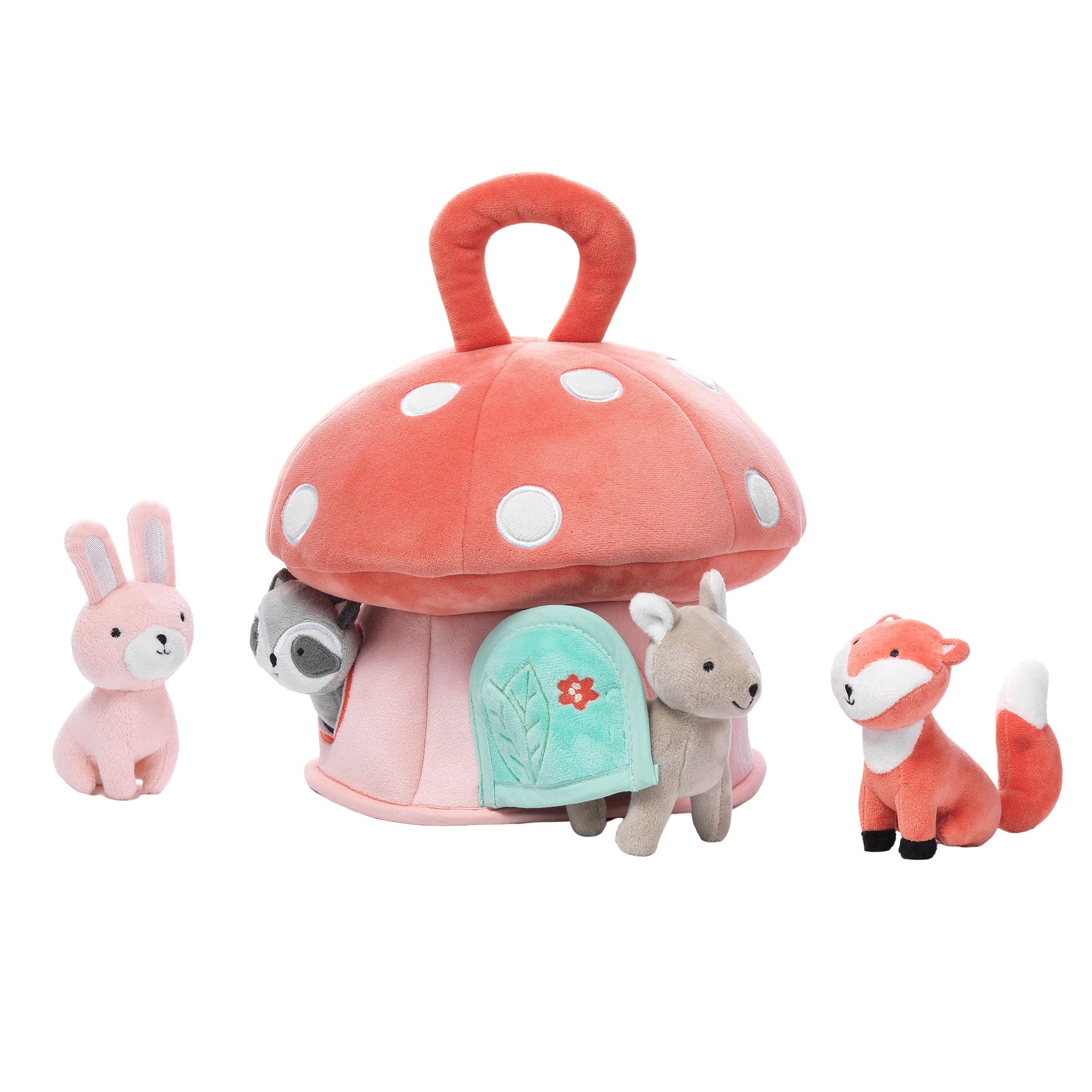 Maisonnette Interactive Champignon en Peluche avec Animaux