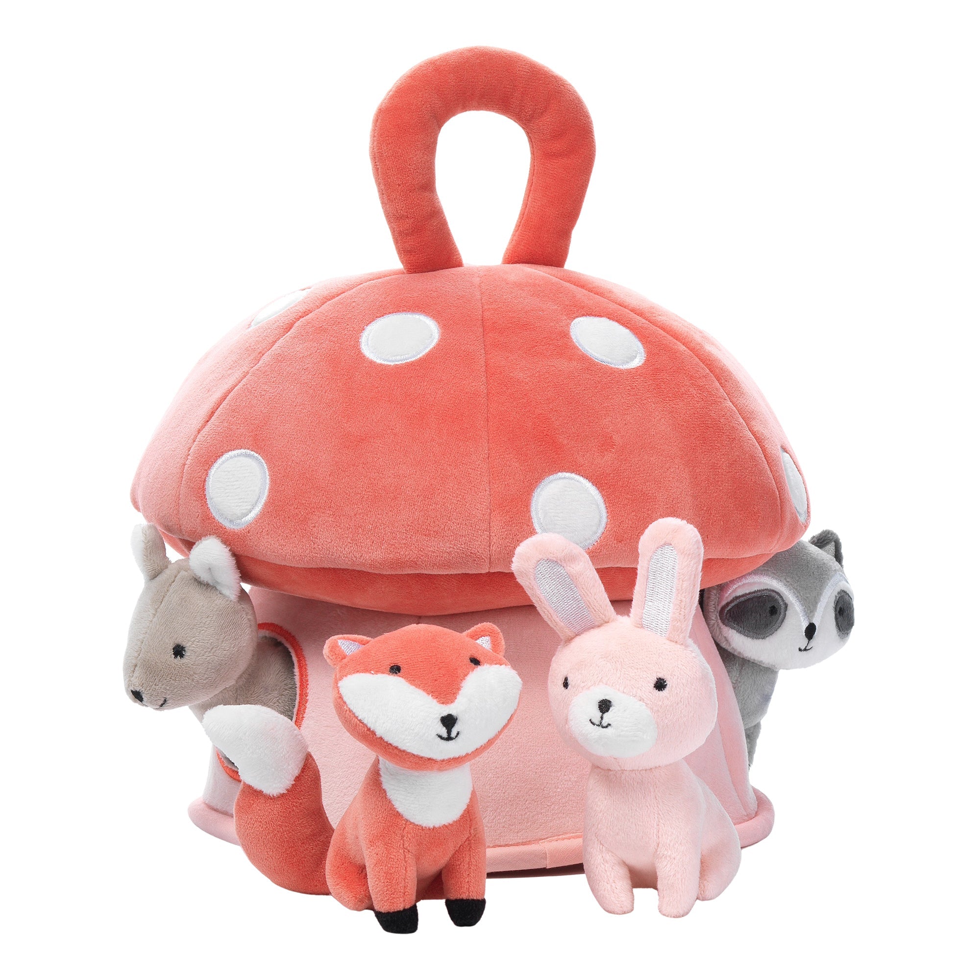 Maisonnette Interactive Champignon en Peluche avec Animaux