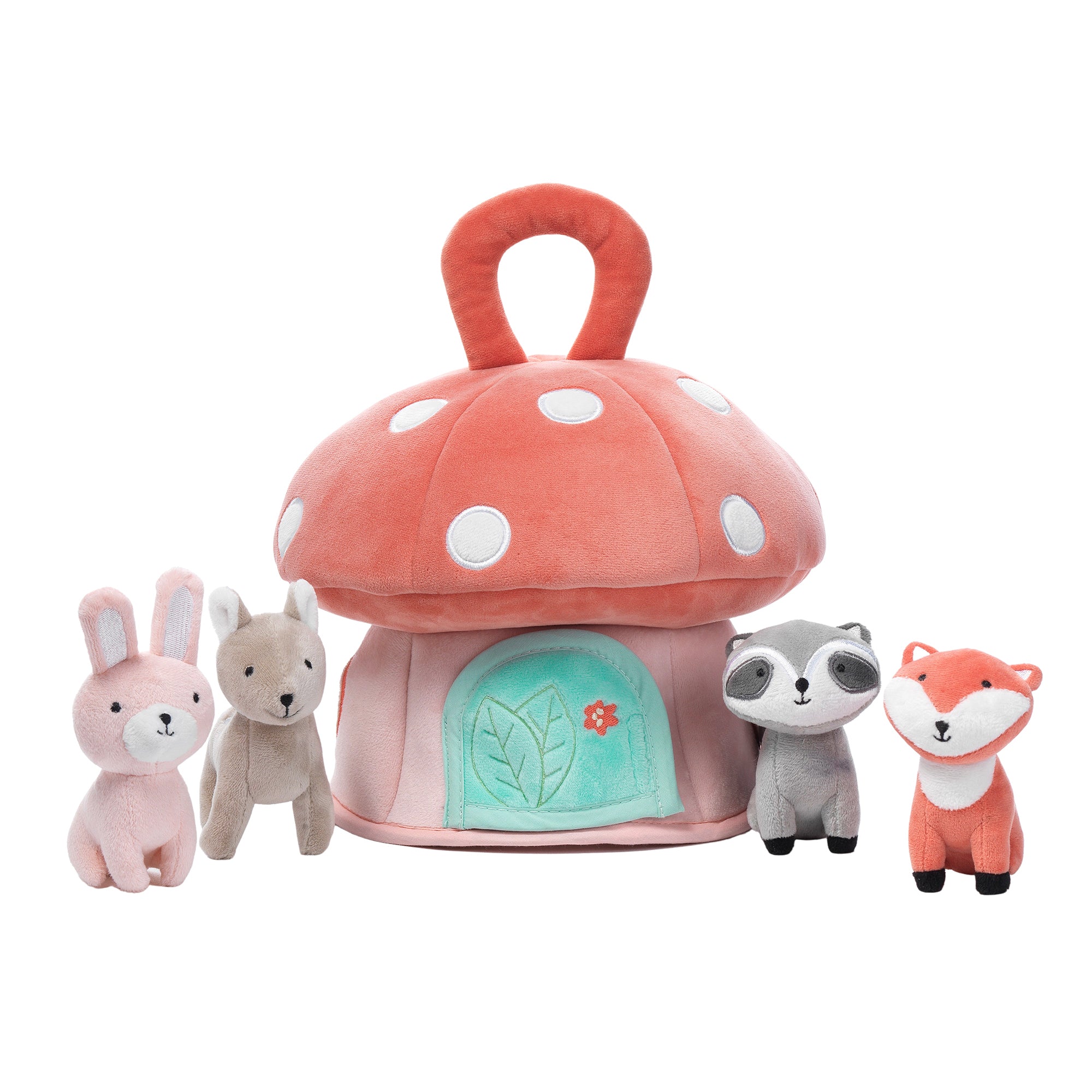 Maisonnette Interactive Champignon en Peluche avec Animaux
